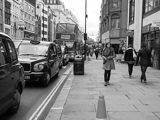 Image showing Black and white The Strand, London