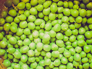 Image showing Retro look Green peas