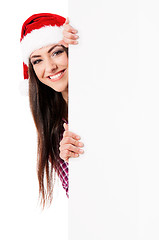 Image showing Girl in Santa hat