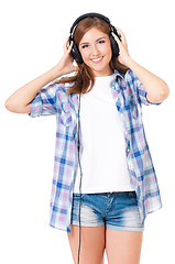 Image showing Girl with headphones