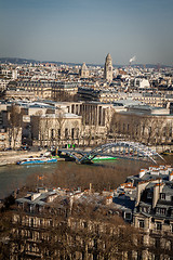 Image showing View over the rooftops of Paris