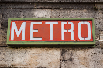 Image showing Paris Metro sign