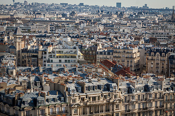 Image showing View over the rooftops of Paris