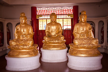 Image showing Interior of an ornate Asian temple