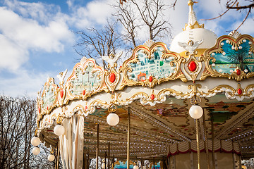 Image showing Ornate carousel or merry-go-round