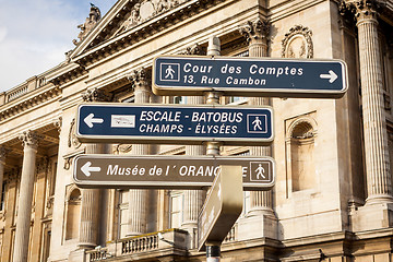 Image showing Signposts in Paris centre