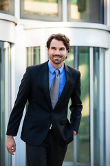 Image showing Businessman standing waiting for someone