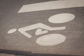 Image showing Cyclist road traffic sign
