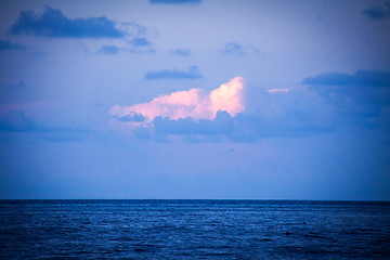 Image showing Beautiful tropical beach with lush vegetation