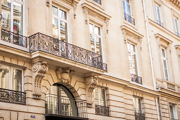 Image showing Exterior of a historical townhouse in Paris