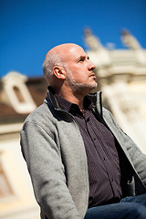 Image showing Stylish man in sunglasses enjoying the sun