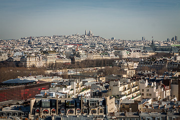 Image showing View over the rooftops of Paris