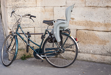 Image showing Bicycle with a child seat