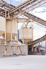 Image showing Metal tanks at a refinery plant or factory