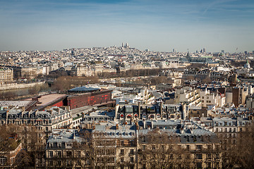 Image showing View over the rooftops of Paris