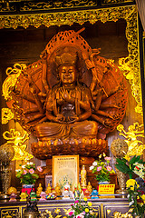 Image showing Interior of an ornate Asian temple