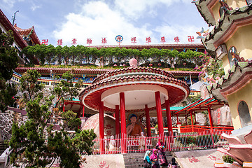 Image showing Interior of an ornate Asian temple