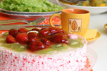 Image showing Cake and coffee