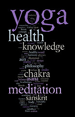 Image showing YOGA. Word cloud concept illustration.