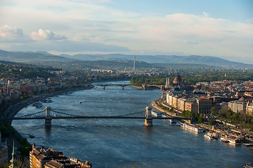 Image showing Panorama of budapest from Mount Gellert