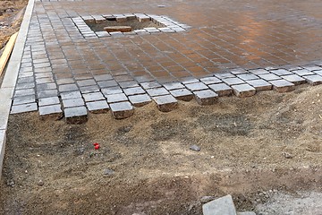 Image showing Incomplete road with small stones