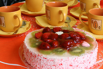 Image showing Cake and coffee