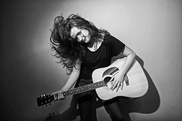 Image showing Guitar woman