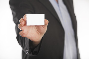 Image showing Businessman with business card