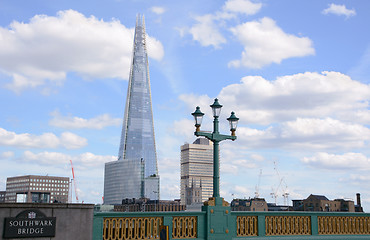 Image showing The Shard from Southwark Bridge in London, England
