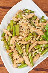 Image showing Green beans with chicken