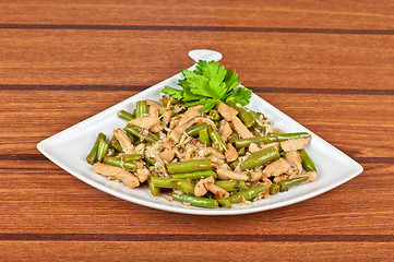 Image showing Green beans with chicken