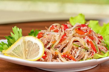 Image showing Fresh funchozy salad