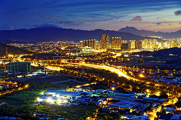 Image showing HongKong sunset , Yuen Long district