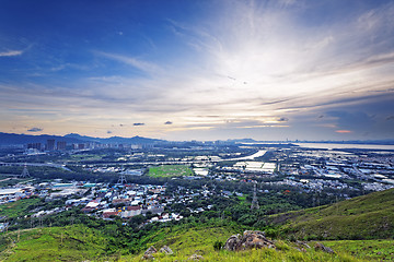 Image showing HongKong sunset , Yuen Long district