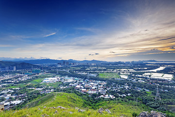 Image showing HongKong sunset , Yuen Long district