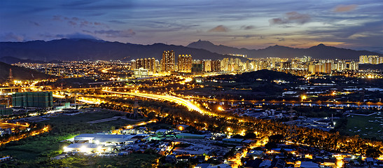Image showing HongKong sunset , Yuen Long district