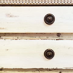 Image showing Old style chest of drawers