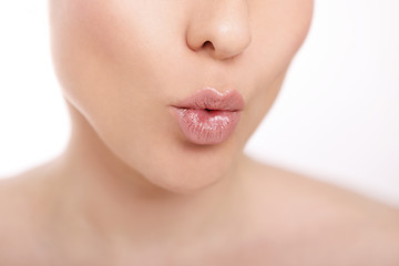 Image showing Close-up lips