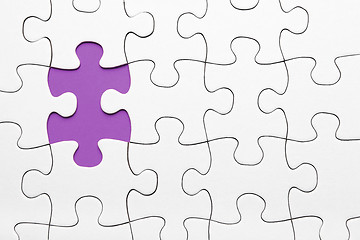 Image showing Violet puzzle piece missing