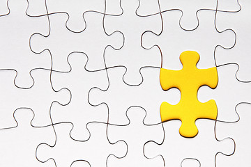 Image showing Yellow puzzle piece