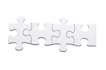 Image showing White puzzle pieces