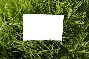 Image showing Greeting card in the grass