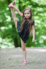 Image showing Little girl with great stretching