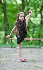 Image showing Little girl with great stretching