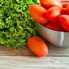 Image showing lettuce salad and tomatoes