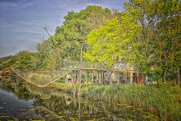 Image showing Fishing hut on the lagoon