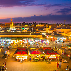 Image showing Jamaa el Fna, Marrakesh, Morocco.