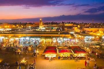 Image showing Jamaa el Fna, Marrakesh, Morocco.