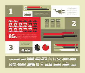 Image showing Transportation Infographic Template.