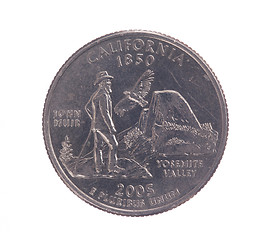 Image showing United States California quarter dollar coin